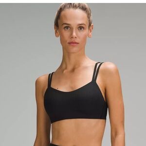 Lululemon like a cloud bra ribbed. Black. Size 12. New